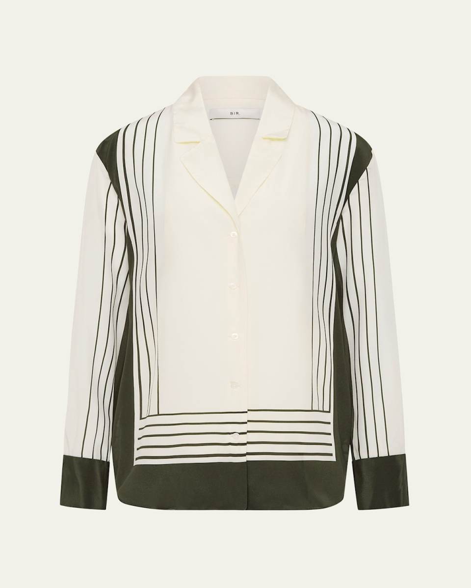 Leilana Silk Button-Front Shirt